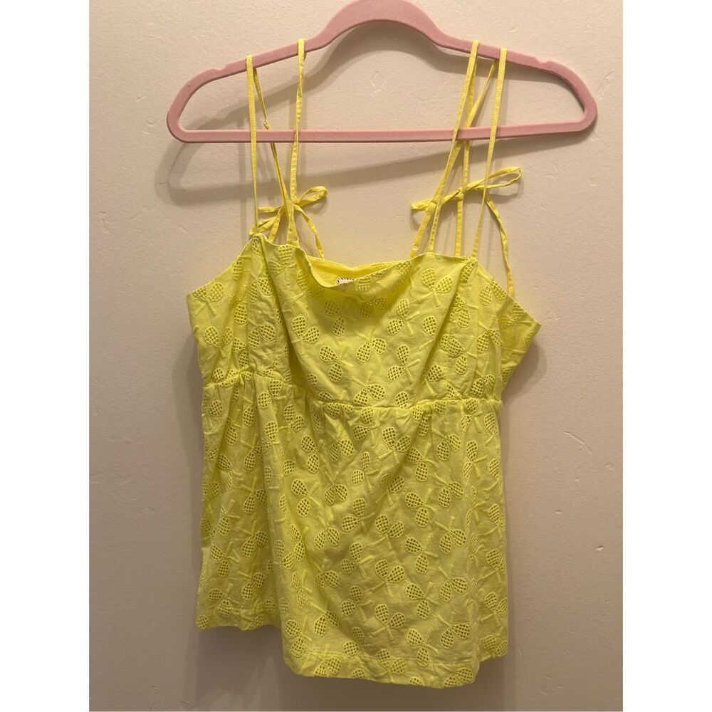 Anthropologie Yellow Pickle Ball Spaghetti Strap Cami Size 10 or large new